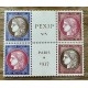 FRANCIA 1937 Yv. 348/51 CENTRO DEL BLOQUE CON LAS ESTAMPILLAS MINT 400 EUROS